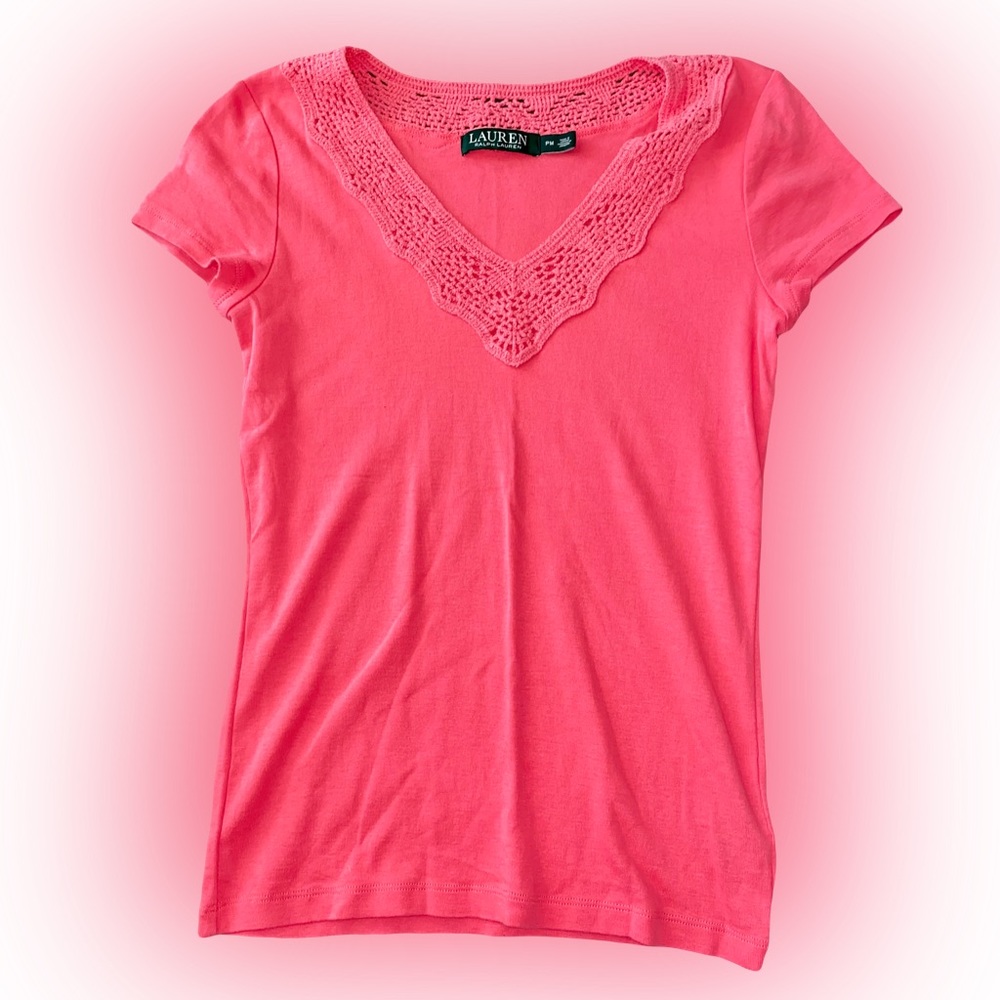 RALPH LAUREN HOT PINK TEE SHIRT // SIZE MEDIUM🩷